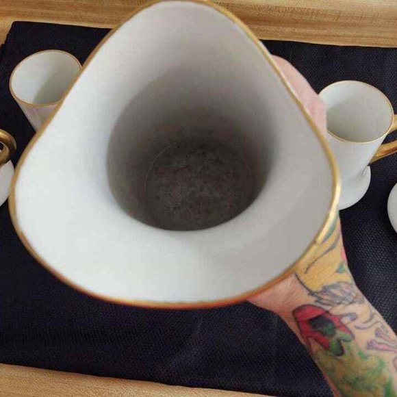 Masonic ceremonial? tankard, large, with four mugs set. - Picture 7 of 10